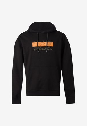 EA7 Emporio Armani, TRAIN VISIBILITY MOODIE - Felpa con cappuccio - black beauty