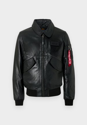 Alpha Industries Leren jas - black