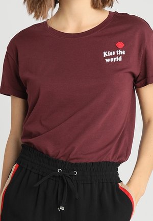 T-shirt imprimé - bordeaux