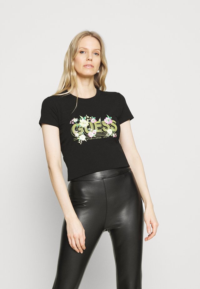JANEL TEE - T-shirt imprimé - jet black