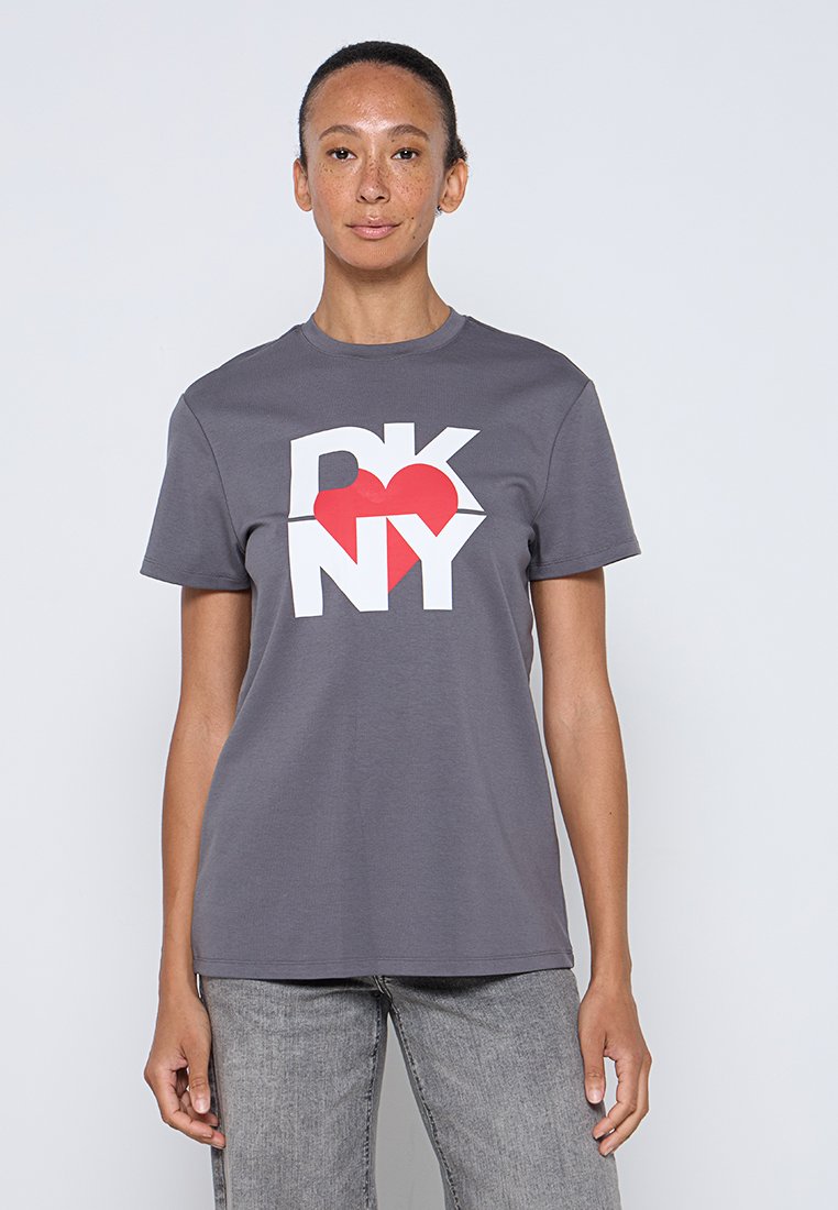 DKNY T-shirt print donkergrijs