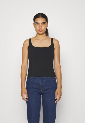 Abercrombie & Fitch BARE SLIM - Μπλούζα - black beauty