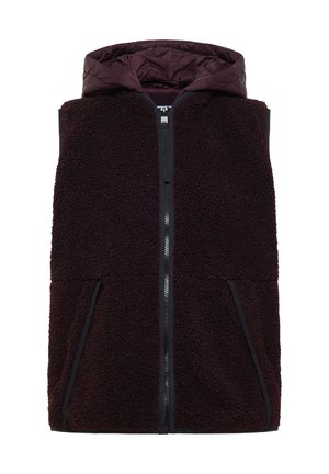 Cecil, TEDDY-WESTE MIT ABNEHMBARER KAPUZE - Veste sans manches - berry red