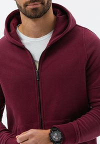 Ombre WITH PRINTS  - Sudadera con cremallera - burgundy