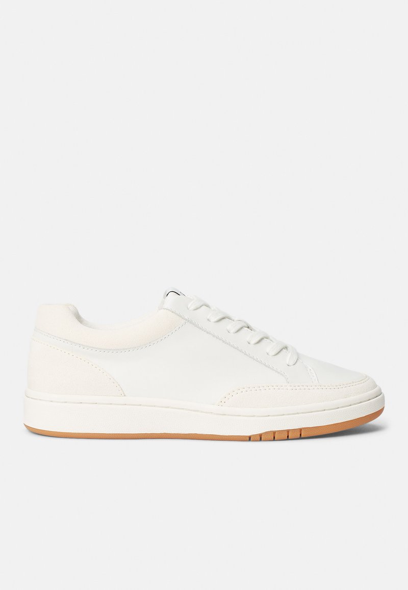 Lauren Ralph Lauren - HAILEY LEATHER AND SUEDE TRAINER - Sneaker low - snow white/club house cream, Vergrößern