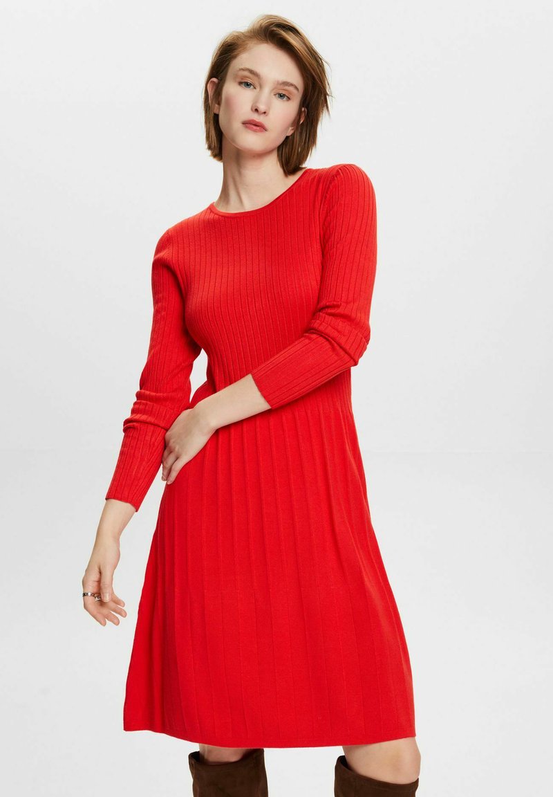 Esprit FLAT - Robe pull - red/rouge - ZALANDO.FR