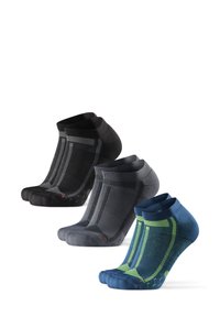 Danish Endurance LONG DISTANCE  3 PACK   - Calcetines tobilleros - grey black blue
