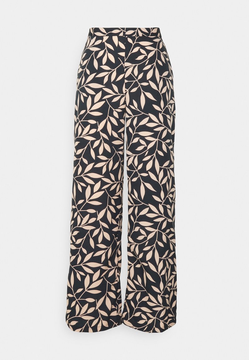 VILA - VIELLIE WIDE PANTS - Tygbyxor - navy, Förstora