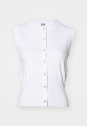 BDG Urban Outfitters SLEEVELESS CARDIGAN - Kardigan - white