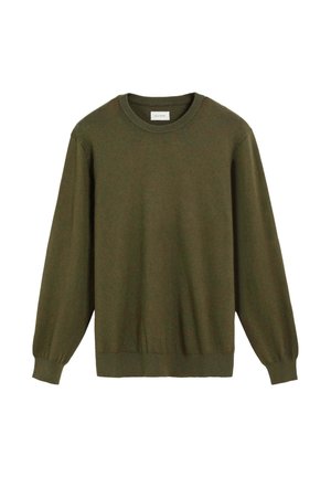 BASIC ROUND NECK - Jersey de punto - khaki
