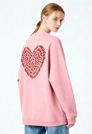 CORAZON EMBROIDERY UNISEX OVERSIZE - Felpa - pink