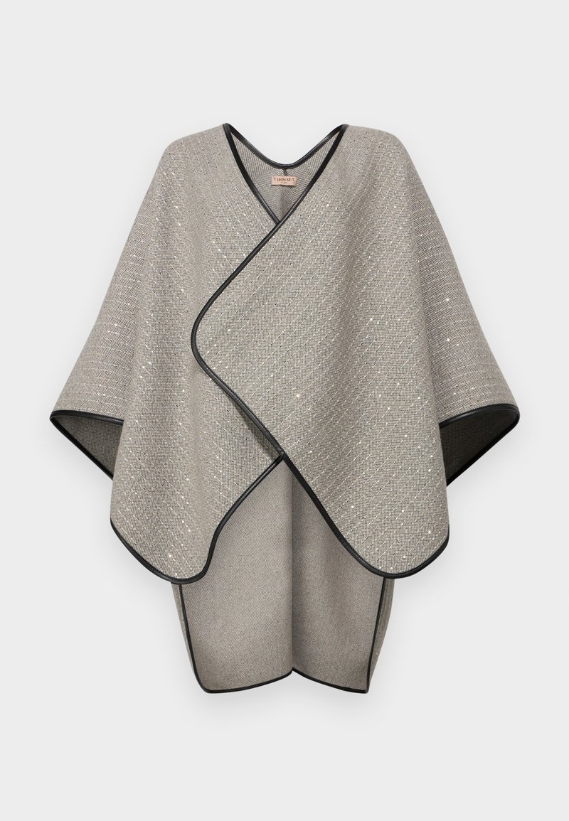 TWINSET Poncho grijs gemêleerd
