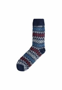 Calze - red blue fairlisle