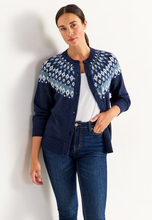 Strickjacke - blue patterned