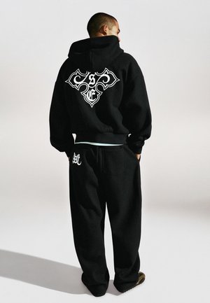 Bershka, WAFFLE 3D EMBROIDERY - HOODIE - - Sweat zippé - black