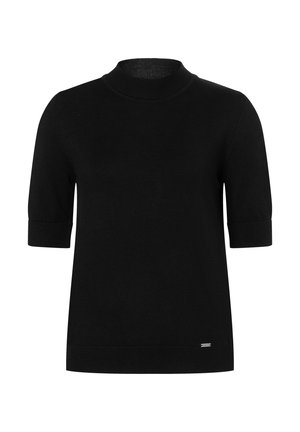 More & More, MORE & MORE FEINER, ZEITLOSER HALBARMPULLOVER - T-shirt basique - black