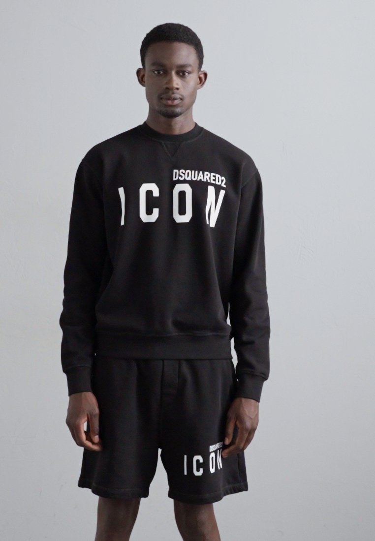 【DSquared2】COOL FIT CREWNECK◆S74GU0663D25002 DSQUARED2 ICON COOL FIT CREWNECK - Sweatshirt - black/noir