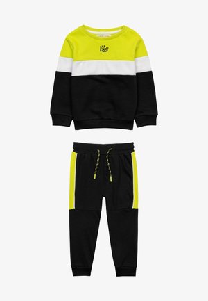 SET - Tracksuit bottoms - black green