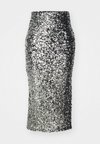 JDYDIANA SEQUINS SLIT SKIRT - Ozko oprijeto krilo - silver