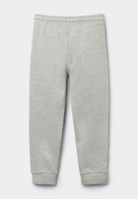 Helle graue Sweatpants aus weichem, dehnbarem Stoff. Mit elastischem Bund und eng anliegenden Bündchen an den Knöcheln. Schlichtes Design.