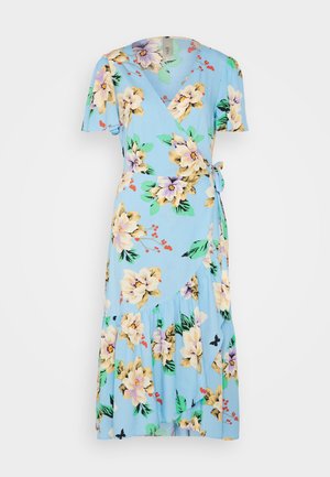 YAS, YASCIMELLO MIDI WRAP DRESS - Freizeitkleid - light blue