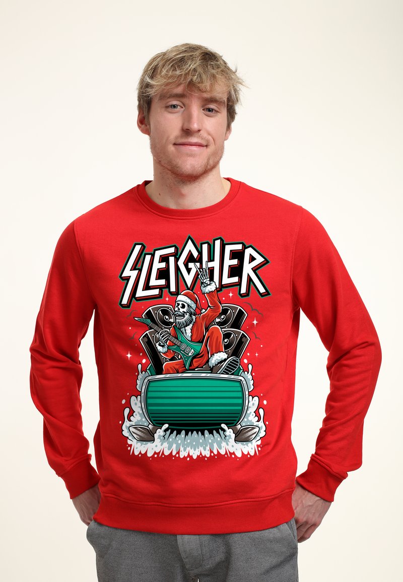 Henry Tiger CHRISTMAS SLEIGHER - Sweater - red