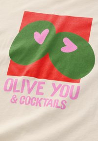 Next REGULAR FIT - VALENTINES DAY PUN GRAPHIC SHORT SLEEVE - Trükipildiga T-särk - ecru marl