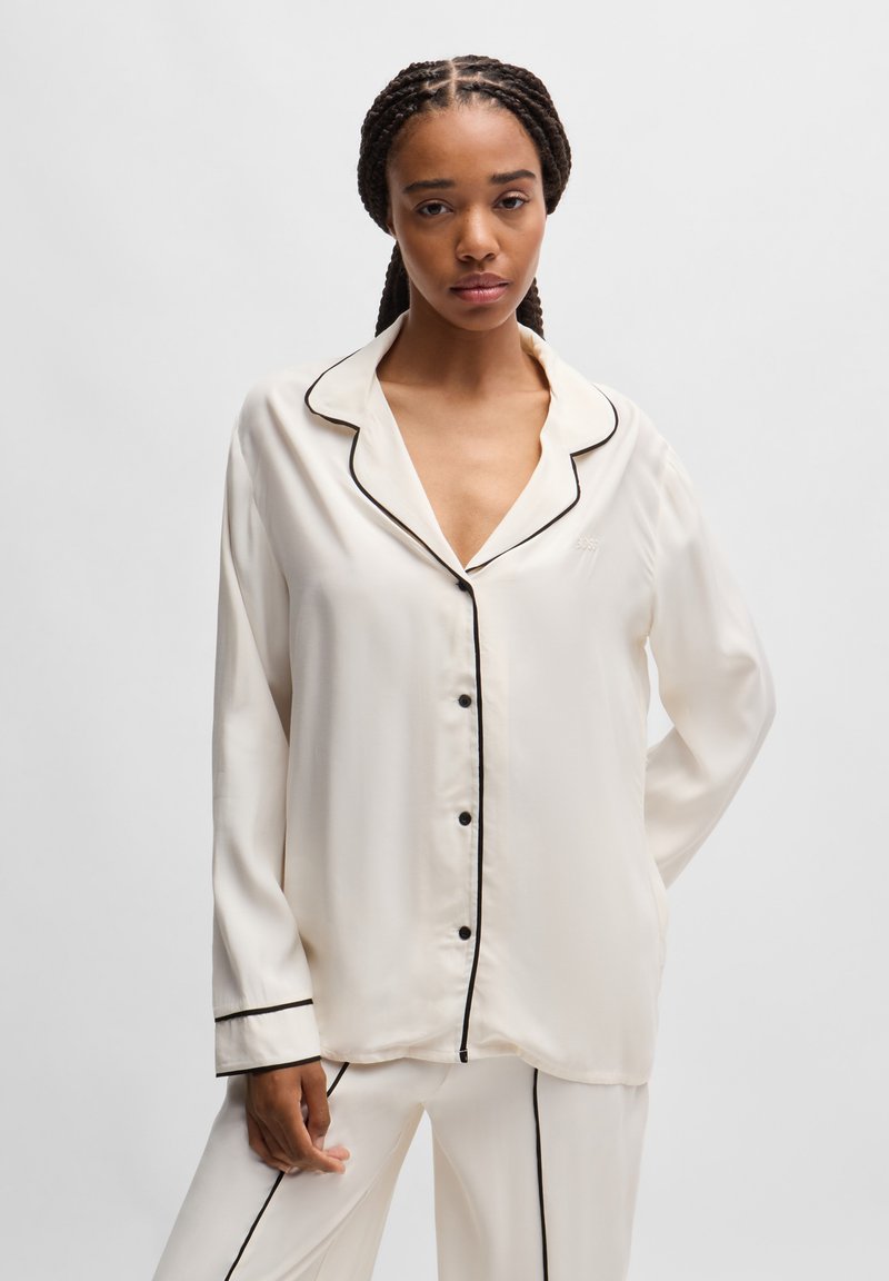BOSS Pyjamasöverdel - open white