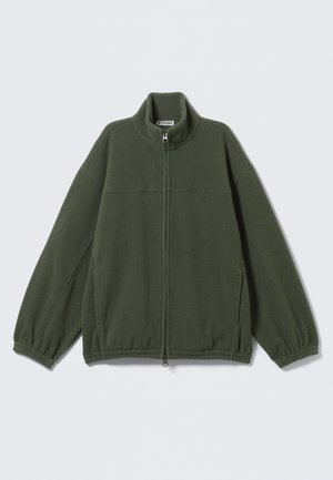 Weekday JACKET - Fleece jacket - dark khaki green