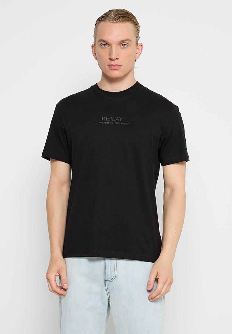 Replay T-shirt print zwart Replay T-shirt print zwart