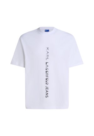 Karl Lagerfeld Jeans VERTICAL LOGO - Potiskana majica - white