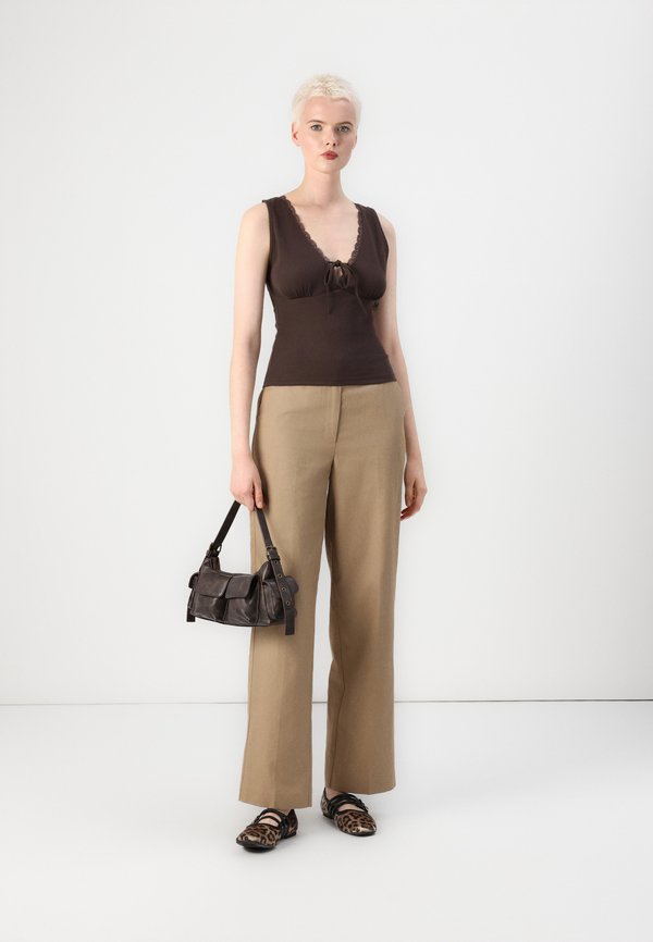 SLFBRI STRAIGHT PANT - Trousers - sepia tint3