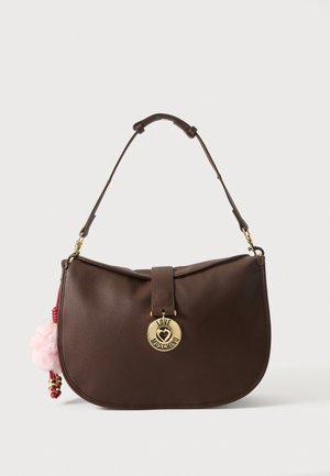 Love Moschino, BOUNCING HEART - Дамска чанта - dark brown
