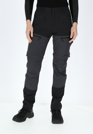 Swedemount LOFOTEN STRETCH ZIP-OFF - Outdoor trousers - black charcoal