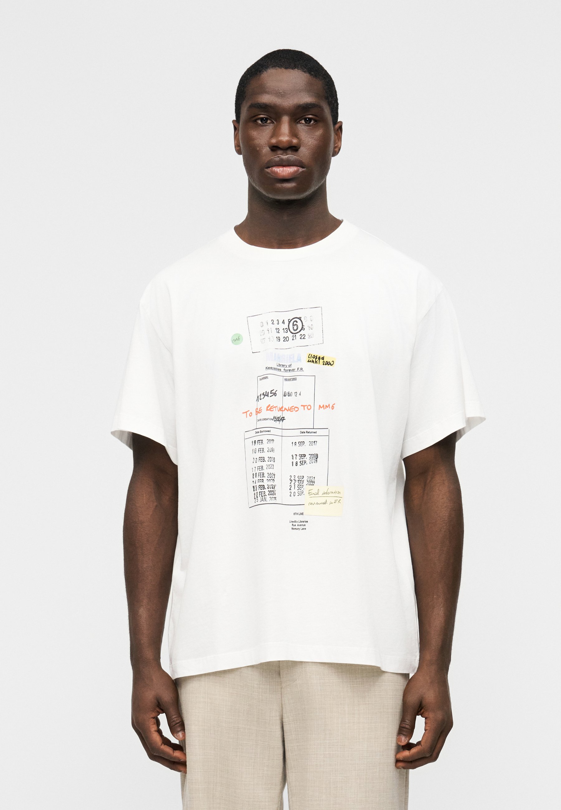 MM6 Maison Margiela Print T-shirt - off white/off-white - Zalando