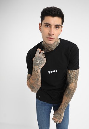 PROST TEE - Print T-shirt - black/white