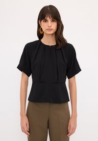 adL ZIPPER DETAILED - Bluse - black