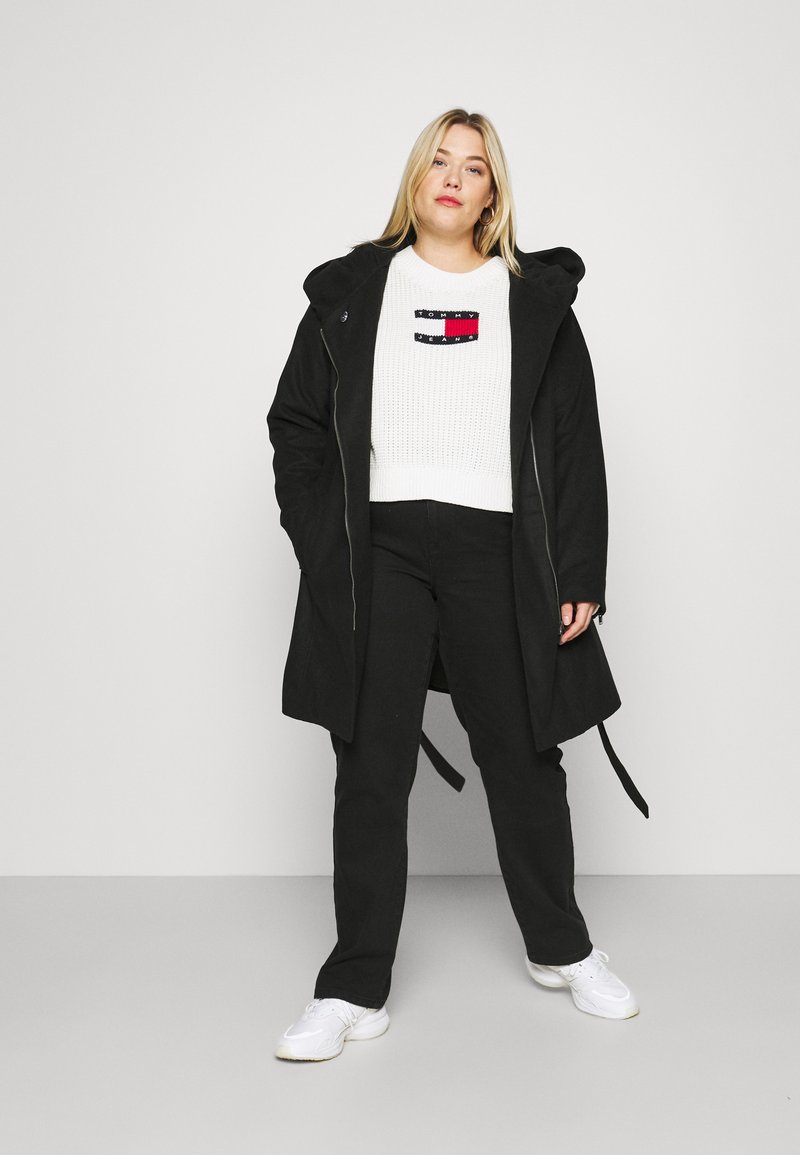 Damen Parkas | Even&Odd Curvy Klassischer Mantel black/schwarz - QO96432 Damen Parkas | Even&Odd Curvy Klassischer Mantel black/schwarz - QO96432