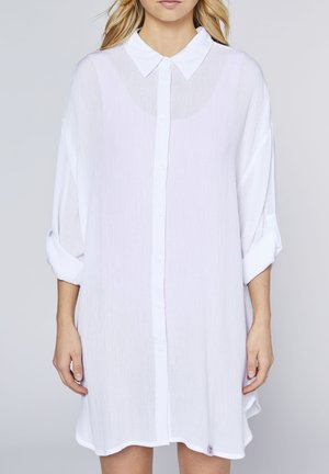 Chiemsee, BLUSE MIT HOCHKREMPELBAREN ÄRMELN - Button-down blouse - white