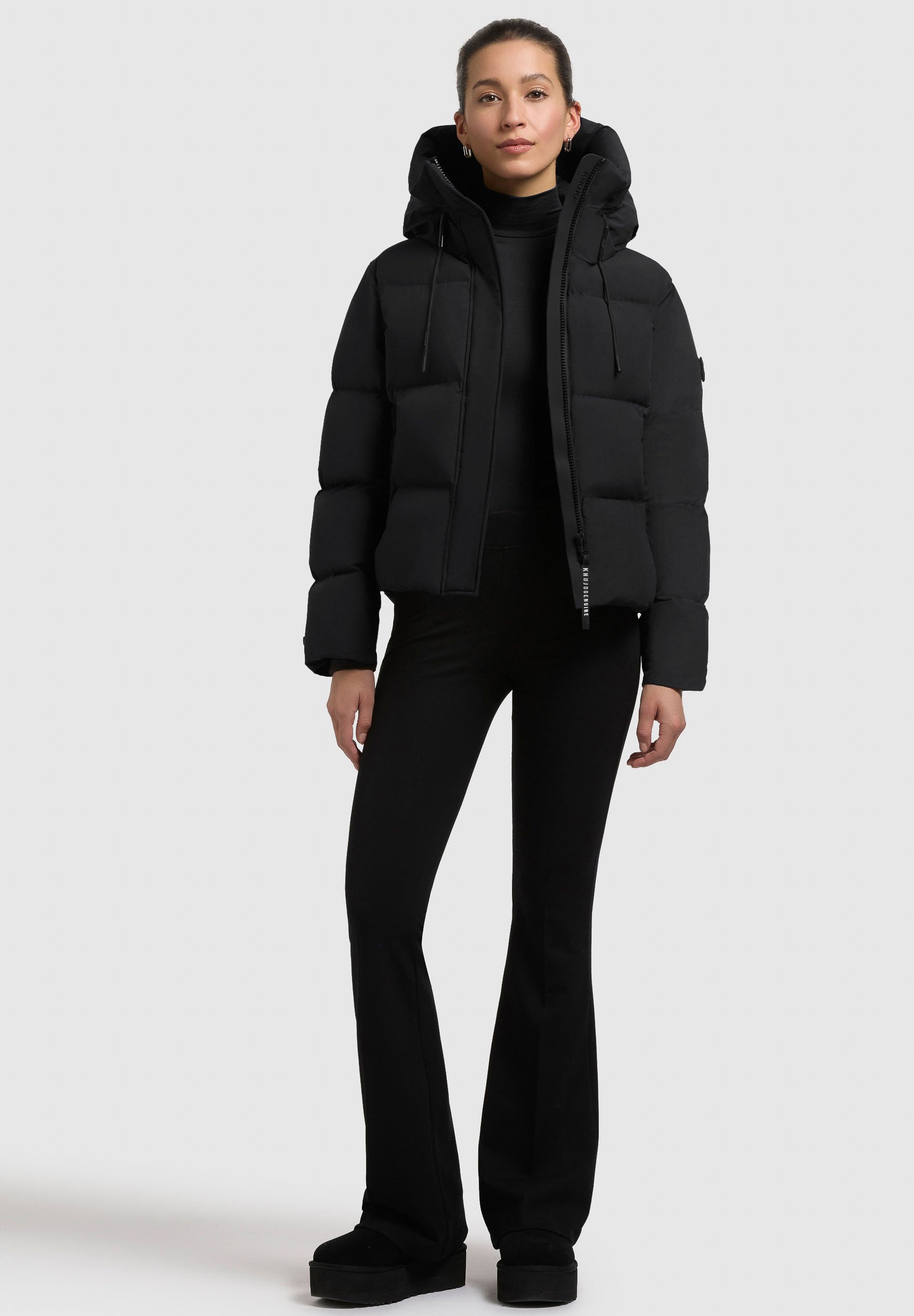Khujo Giacca Invernale Donna Parka Lungo Con Cappuccio E Pelliccia Sintetica Rimovibile – Taglie Forti XS-XXL, Nero L