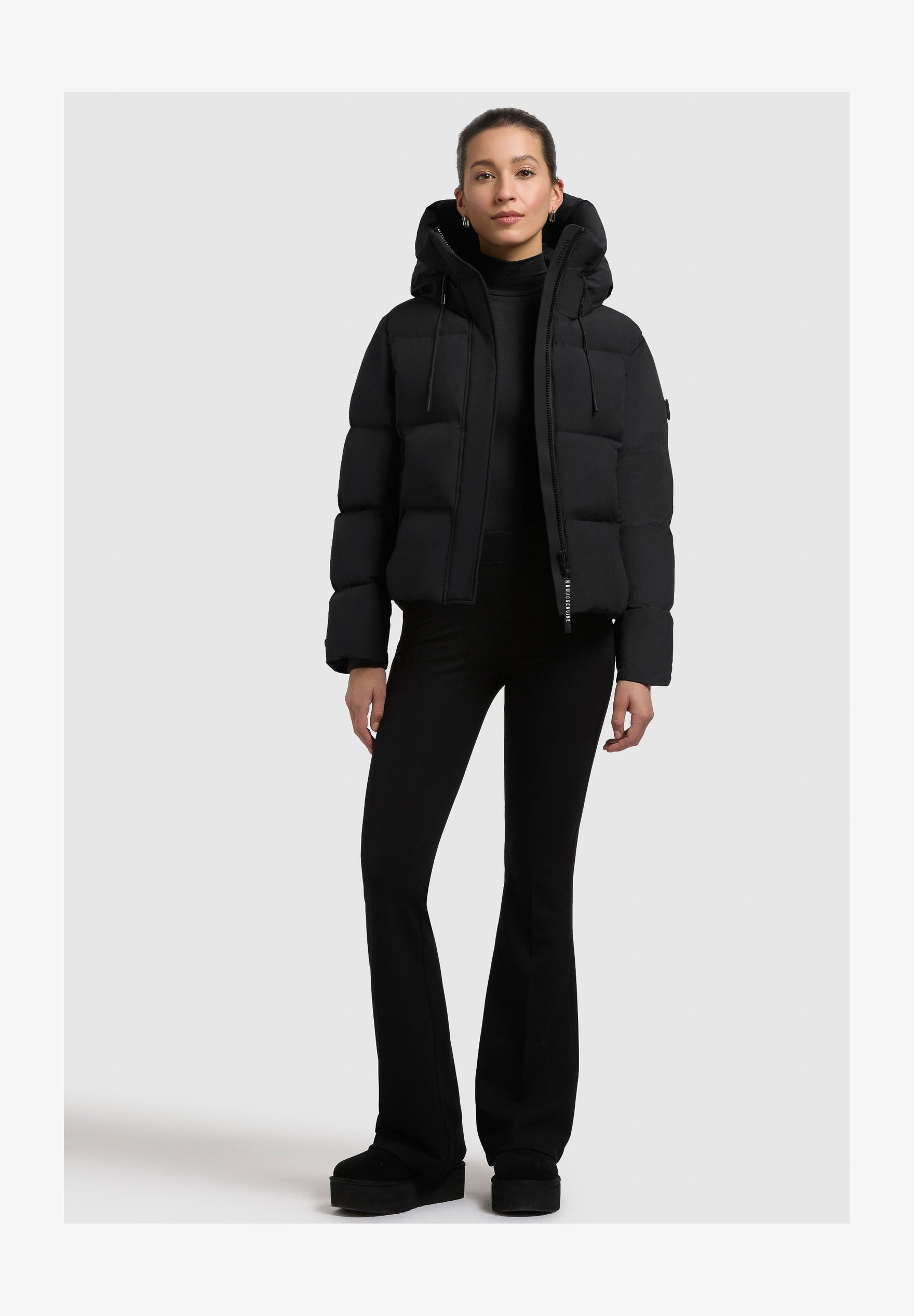 Khujo Giacca Invernale Donna Parka Lungo Con Cappuccio E Pelliccia Sintetica Rimovibile – Taglie Forti XS-XXL, Nero L