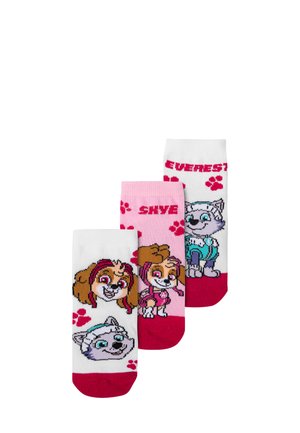 3ER PACK SNEAKER - Calze - rosa/weiß