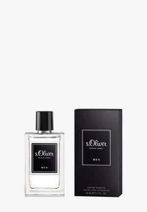 Klar glas parfume flaske og sort æske mærket "s.Oliver Black Label Men" Eau de Toilette, 50 ml naturlig spray.