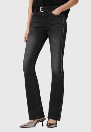 HALDAN CRYSTAL - Bootcut jeans - washed black