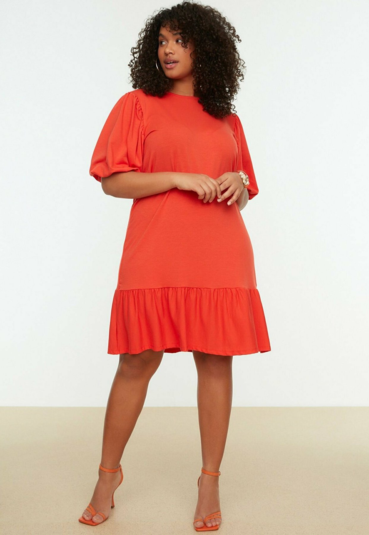 Trendyol Curve Day dress - red/copper 