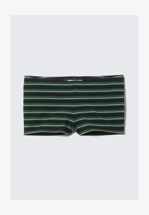 Weekday MID RISE HOT PANTS - Shorts - black/green