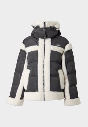 KARL LAGERFELD, SHEARLING CONTRAST PUFFER - Зимно яке - black