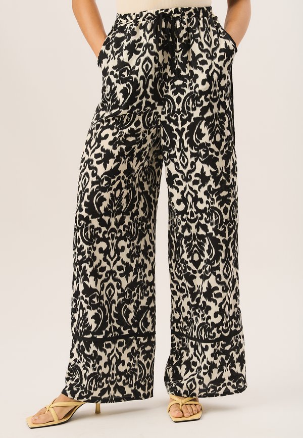 IKAT PRINT WIDE LEG - Trousers - mono