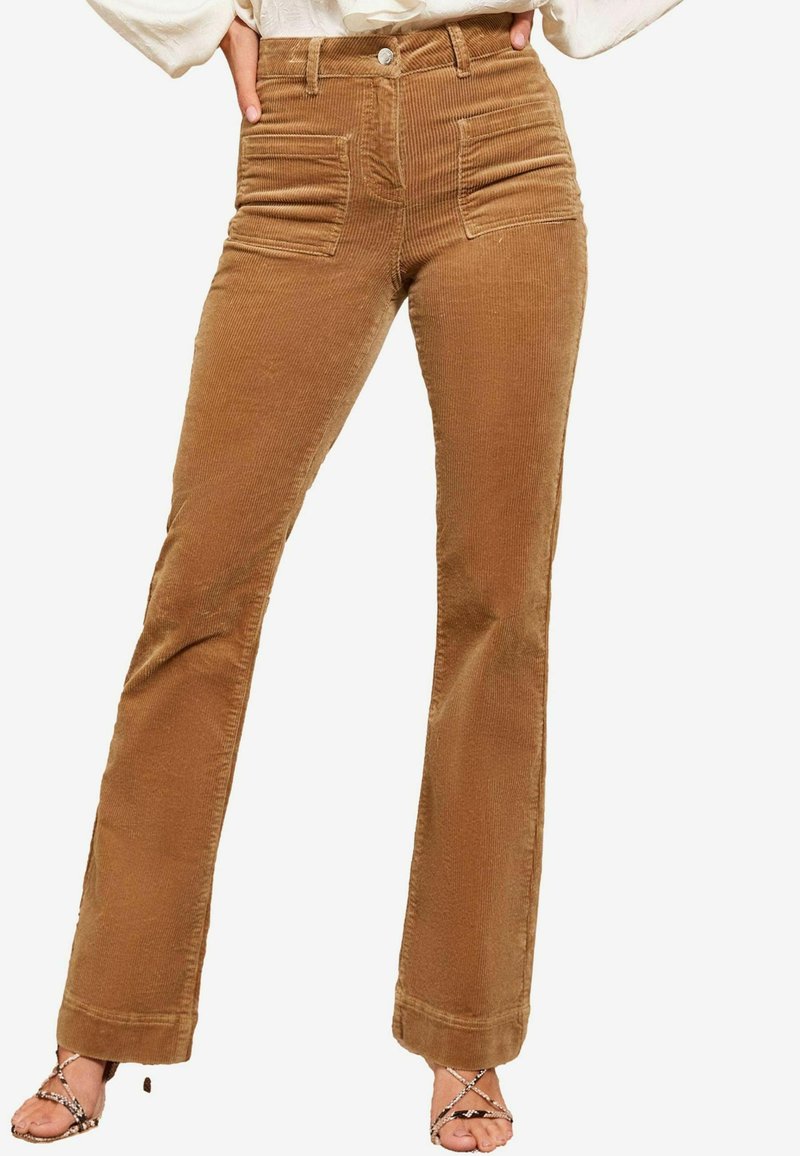 Friends Like These HIGH WAIST POCKET - Auduma bikses - brown corduroy