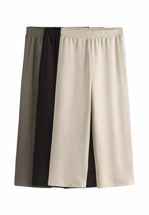 REGULAR FIT - 3 PACK  JOGGERS - Pantaloni sportivi - chocolate brown taupe brown   cream